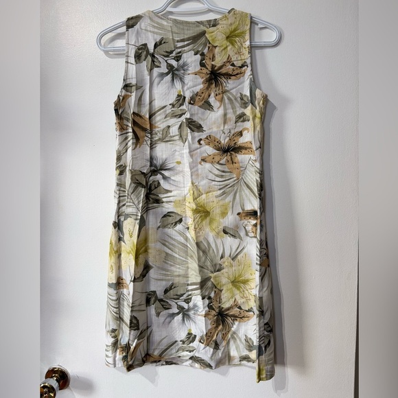 🎉4/30$🎉 Floral Linen-Blend Sleeveless Dress – Size S 🌿 - Picture 4 of 4